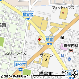 餃子の王将 野々市店周辺の地図