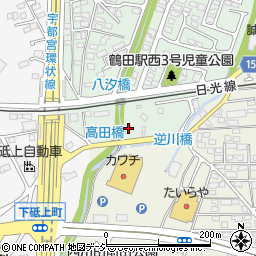 栃木県宇都宮市鶴田町18周辺の地図