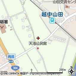 富山県南砺市天池周辺の地図