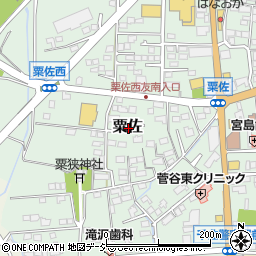 長野県千曲市粟佐周辺の地図