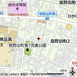 石川県金沢市泉野出町周辺の地図