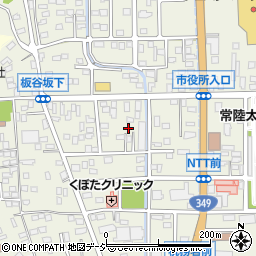 茨城県常陸太田市金井町周辺の地図