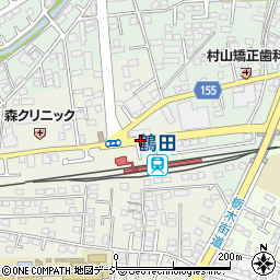 鶴田駅周辺の地図