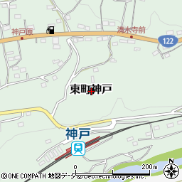 群馬県みどり市東町神戸周辺の地図