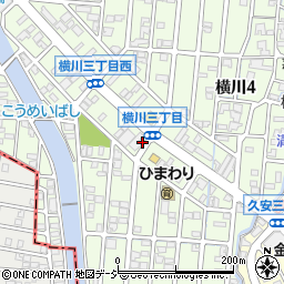 石川県金沢市横川周辺の地図