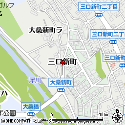 石川県金沢市三口新町周辺の地図