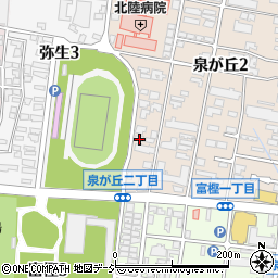 石川県金沢市泉が丘2丁目12-52周辺の地図