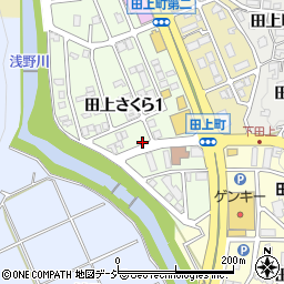 石川県金沢市田上町地周辺の地図