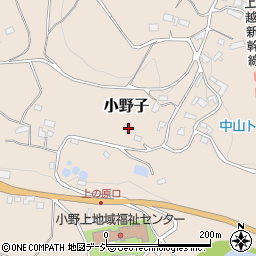 群馬県渋川市小野子281周辺の地図
