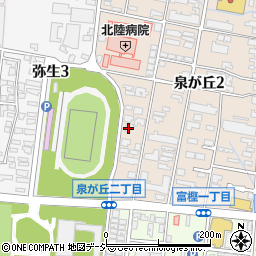 石川県金沢市泉が丘2丁目12-57周辺の地図