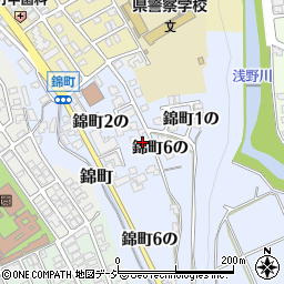 石川県金沢市錦町６の周辺の地図