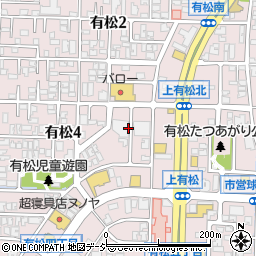 石川県金沢市有松周辺の地図