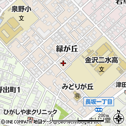 石川県金沢市緑が丘14周辺の地図