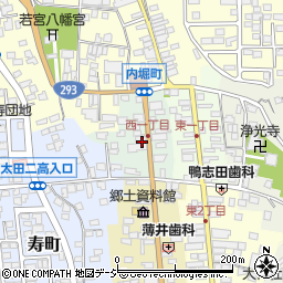 茨城県常陸太田市西一町周辺の地図