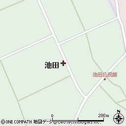 富山県南砺市池田周辺の地図