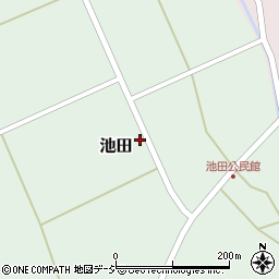 富山県南砺市池田周辺の地図