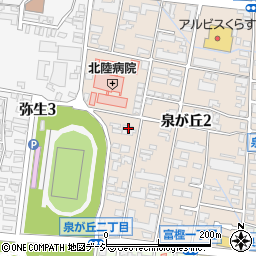 石川県金沢市泉が丘2丁目12-13周辺の地図