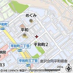 石川県金沢市平和町2丁目周辺の地図