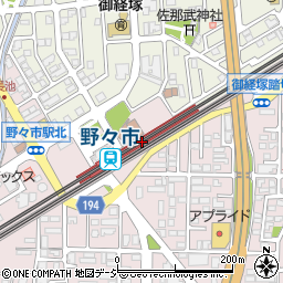 石川県野々市市周辺の地図