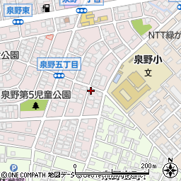 泉野珠算塾周辺の地図