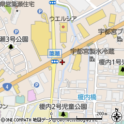 栃木県宇都宮市簗瀬町1856-1周辺の地図