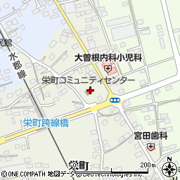 茨城県常陸大宮市栄町周辺の地図
