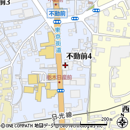 ネッツトヨタ栃木　宇都宮不動前店周辺の地図