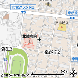 石川県金沢市泉が丘2丁目13-15周辺の地図