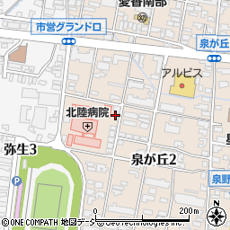 石川県金沢市泉が丘2丁目13-14周辺の地図