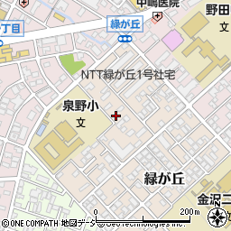 石川県金沢市緑が丘3周辺の地図