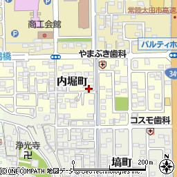 茨城県常陸太田市内堀町周辺の地図