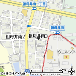 栃木県芳賀郡芳賀町祖母井南3丁目周辺の地図