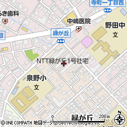 石川県金沢市緑が丘1周辺の地図