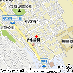 石川県金沢市小立野1丁目23周辺の地図