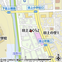 石川県金沢市田上さくら周辺の地図