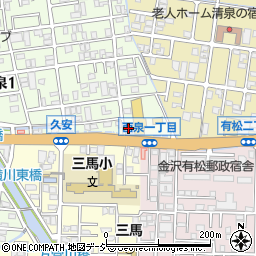 株式会社開進堂楽器　ヤマハ金沢音楽センター周辺の地図