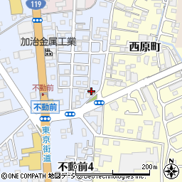 宇都宮不動前郵便局 ＡＴＭ周辺の地図