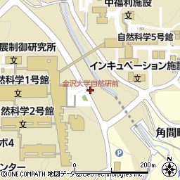 金沢大学自然研前周辺の地図