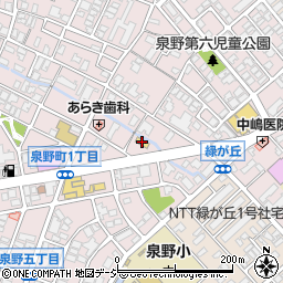 セブンイレブン金沢泉野町店周辺の地図