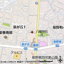 石川県金沢市泉が丘1丁目2周辺の地図