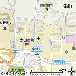 茨城県常陸太田市中城町周辺の地図