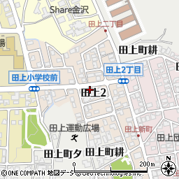 石川県金沢市田上周辺の地図