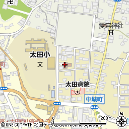 常陸太田市　太田公民館事務室周辺の地図