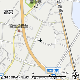 富山県南砺市高宮周辺の地図