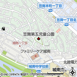 笠舞第五児童公園周辺の地図