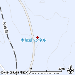 木崎湖トンネル周辺の地図