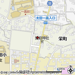常陸太田栄町郵便局周辺の地図