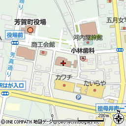 芳賀町役場　芳賀町土地改良区周辺の地図