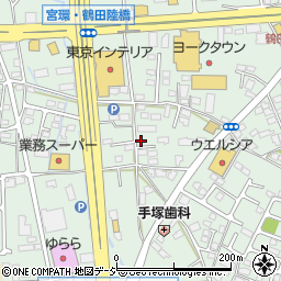 栃木県宇都宮市鶴田町1447周辺の地図