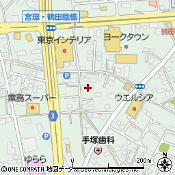 栃木県宇都宮市鶴田町1439周辺の地図